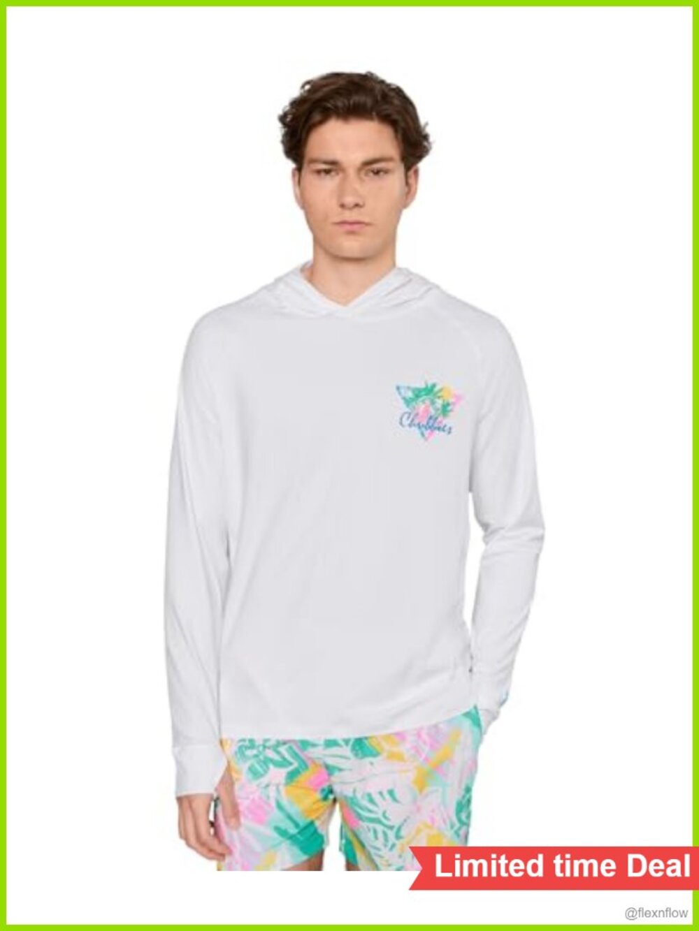 UPF 50+ Lightweight Performance Hoodie, Athletic Pullover, Long Sleeve Letter